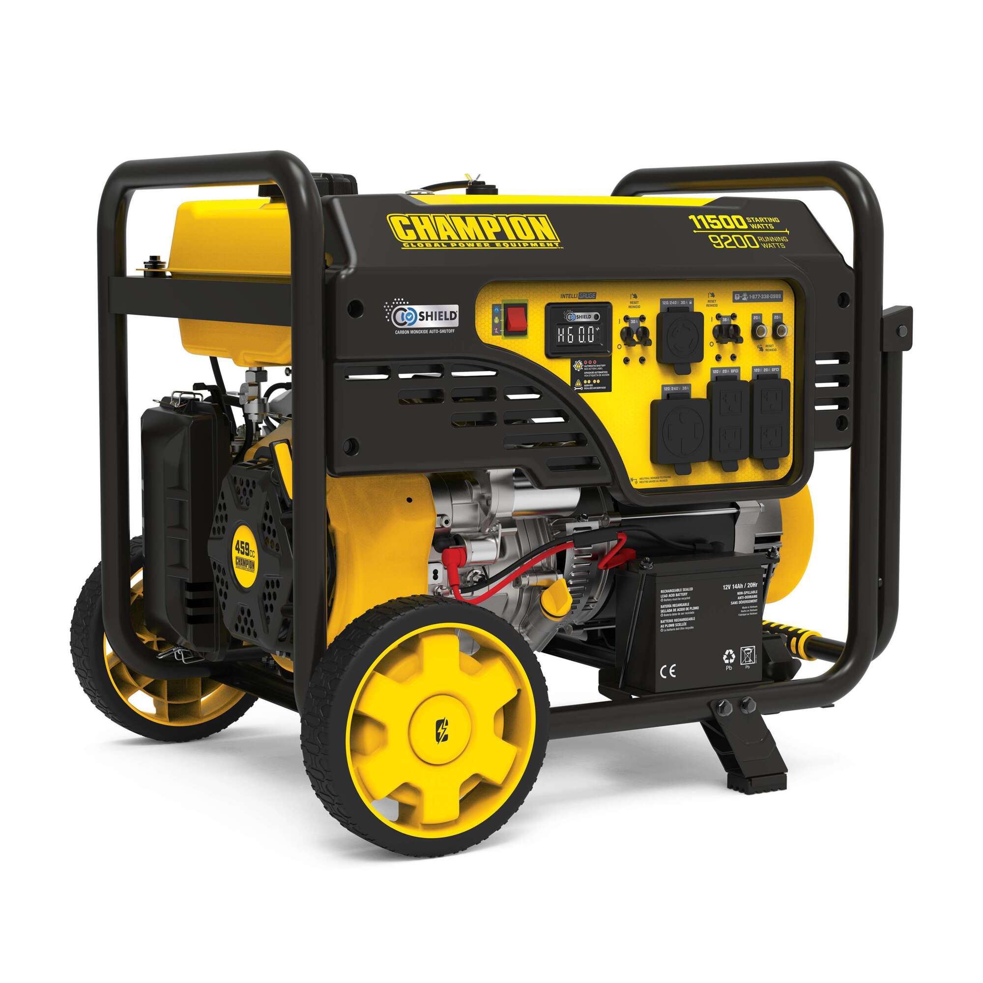 Champion Power Equipment 9200-Watt Portable Generator — Electric Start, CO Shield, 459cc, 7.7-Gallon Tank, Model# 201494